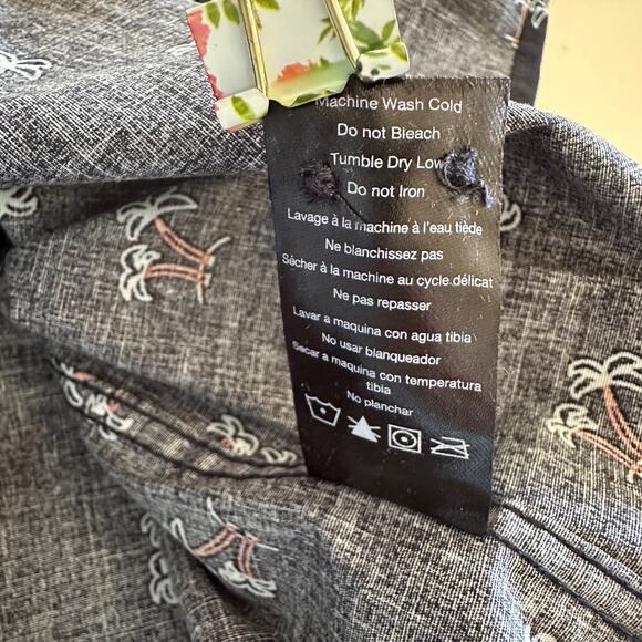 MATIX | Palm Tree Print Short Sleeve Short NEW Men’s XXL Button Down Aloha - Picture 9 of 9